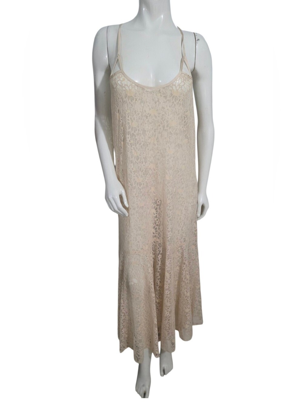 Free People Intimately Sundown Sheer Lace Maxi Slip Dress Size M OB 1414125 - Picture 4 of 16